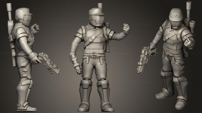 Figurines heroes, monsters and demons (Imperial Agent, STKM_0881) 3D models for cnc